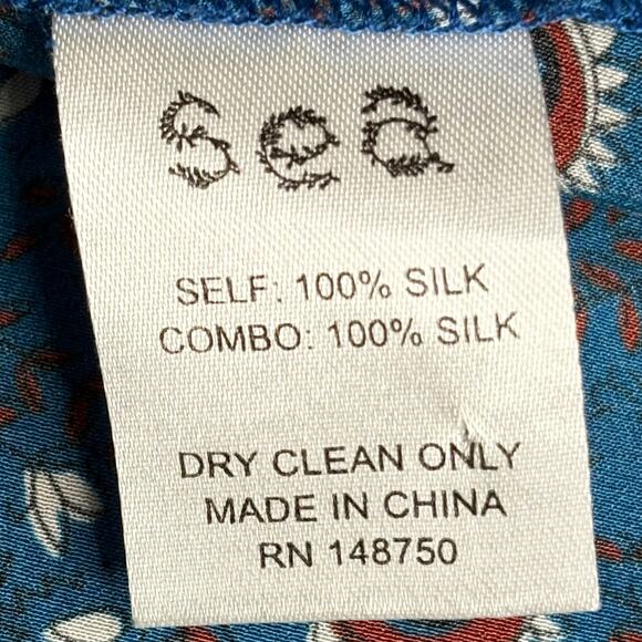 Sea NY Silk Tallulah Boho Print Midi Dress Size 8 - Picture 6 of 10